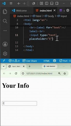 Day 14: HTML Label & Input Tag Explained #shorts #coding #html5 #python #code