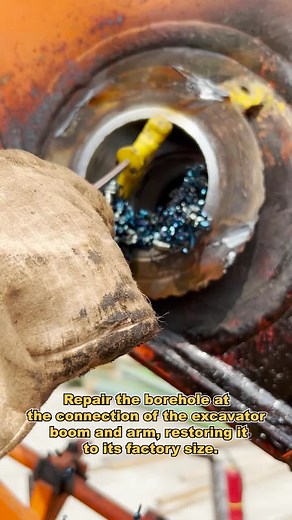 Excavator Boom and Arm Borehole Repair | Mechanic Steve