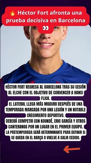 🔥 Héctor Fort afronta una prueba decisiva en Barcelona 👀