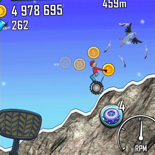 One Wheeler vs Seagulls 🛑 Hill Climb Racing