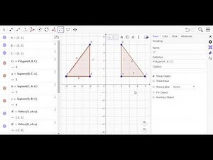 Video tutorial membuat refleksi di geogebra