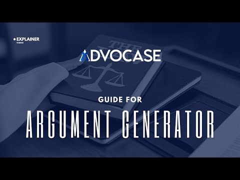 Craft Persuasive Legal Arguments with ADVOCASE's Argument Generator | Step-by-Step Guide