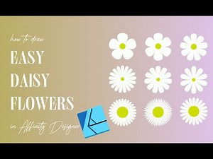How to draw daisy flowers in Affinity Designer ✦ easy flowers for beginners