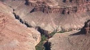 Havasu Creek aerial view of flash flooding in Arizona