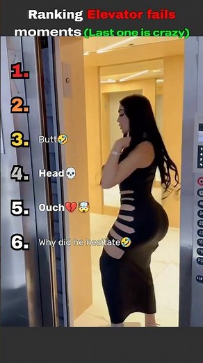 Ranking funny elevator fails #funnyclips #elevatorfails