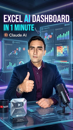 Excel AI Dashboard in 1 Minute | Claude AI 🔥