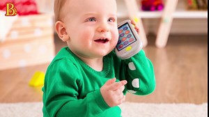 B. toys – Hi Phone – Silver – Pretend Play Smartphone – Interactive Kids' Cellphone – Sounds & Songs – Toy Phone for Toddlers – 18+ Months