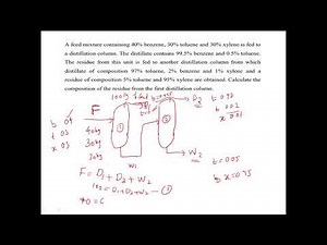 distillation column numerical with three component |process calculation |ktu| chemical engineering|