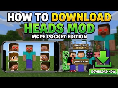 Minecraft PE me Heads Mod Kaise Download Kare? (Bond SMP Season 3) | 100% Working