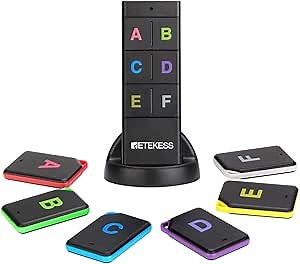 Retekess TH104 Key Finder,Wireless Item Locator,85 dB Beeping Sound,Support Remote Control,131ft Working Range,6 Receivers for Pet,Wallet,Key Tracking