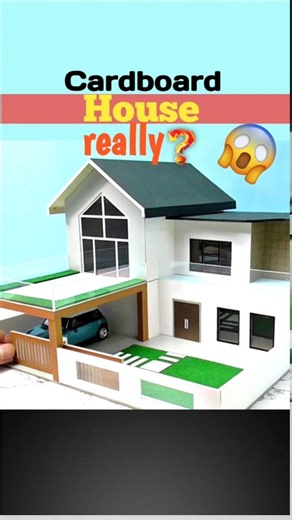 DIY Cardboard house - Easy & Fun! #diy #easyhouse #craftyhome #viral #shorts