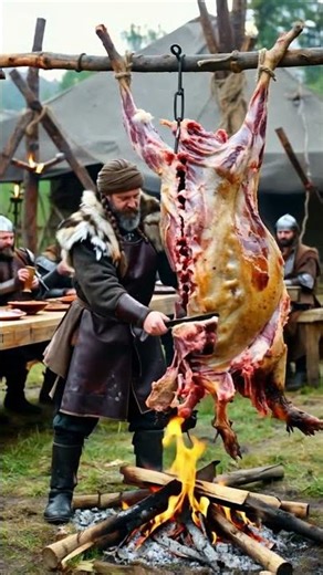 Viking Chef Roasts Giant Camel 🐪🔥 | Epic Nordic Fire Cooking Feast #vikings
