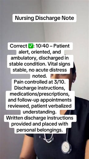 Agatha Anubalu on Instagram: "Nursing Discharge Note #ShareThisPost #nurselife #nursehumor #ShareThisPost"