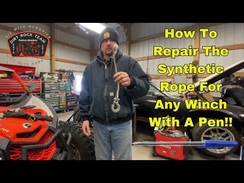 How To Repair The Synthetic Rope For Any Winch With A Pen!!