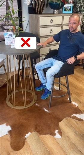 2.2K views | Choosing the Right Stool Height Makes All the Difference One of the biggest mistakes people make when furnishing their home — ordering the wrong stool height Bar height and counter height aren’t the same!Visit Brick & Mortarless Design Center in Las Vegas to see the difference in person and get it right the first time #FurnitureDesign #StoolHeight #InteriorTips #BarStools #CounterStools | Brick and Mortarless Furniture | Facebook