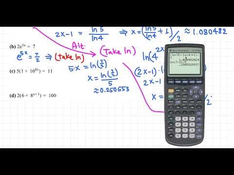 Algebra: solve exponential equations (4 examples)