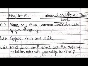 NCERT : Class 8 Geography Chapter 3 Minerals and Power of resources Questions - Answers