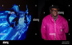 London, UK.  22 May 2024. Artist Julian Knxx with his video work 'Untitled (Ol Bodi Na Sta)', 2024. Preview of ‘The Vinyl Factory – REVERB’, a major multimedia exhibition exploring the fusion of art and music and the largest show of its kind featuring site-specific audio-visual installations and sonic experiences commissioned by The Vinyl Factory.  The exhibition is at 180 Studios at 180 The Strand 23 May to 28 September.  Credit: Stephen Chung / Alamy Live News Stock Photo - Alamy