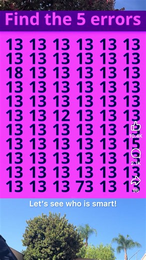Let’s see who is smart! 99% of people failed this! If you get this ,You are a genius! Can you find the 5 errors ? What are there? Ready ! Set ! Go! Put your answer in the comment section. #riddles