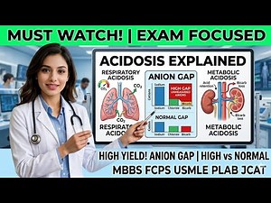 Respiratory Acidosis & Metabolic Acidosis Explained | Anion Gap, High vs Normal AG | MBBS FCPS USMLE