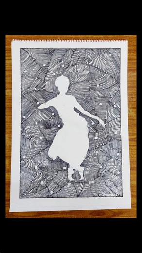 Beautiful Art using lines #art #drawing #easyart #lineart #shorts #shortsfeed