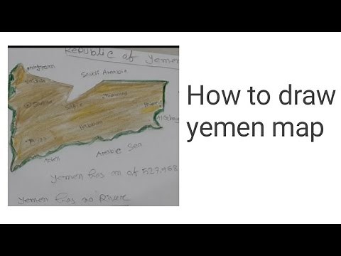 how to draw map of Yemen step by step # كيفية رسم خريطة اليمن ##Easy away to draw yemen with #easy