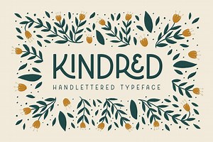 Kindred Handlettered Typeface, a Sans Serif Font by Rachel Kick