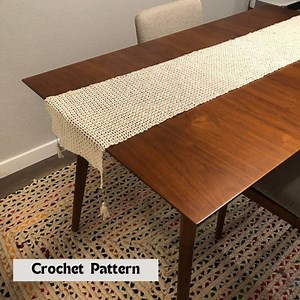 Table Runner Crochet Pattern | Very Beginner Friendly Crochet Pattern to Make an Easy DIY Table Runner for Your Dining Room Home Decor - Etsy