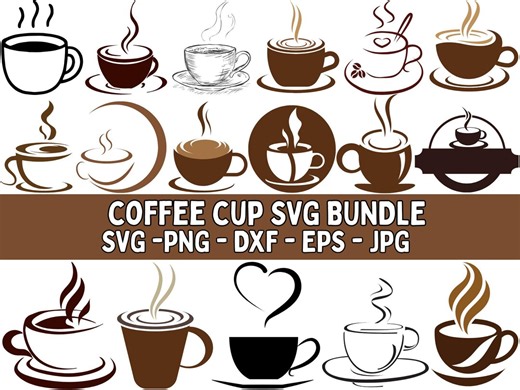 Coffee Svg, Coffee Cup Svg, Coffee Svg Bundle, Coffee Clipart, Mug Svg Bundle, Coffee Vector, Silhouette, Cut File, Cricut, Digital Download - Etsy