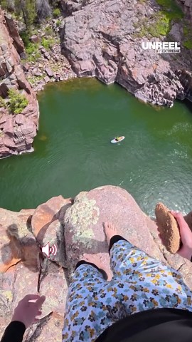 Leap of a lifetime: Benji's 77-foot dive into Wyoming's hidden oasis!