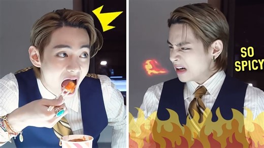 BTS V Doesn't Like To Eat Spicy And Tempting Food