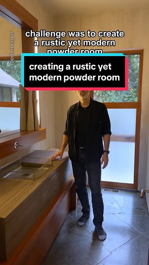 Modern Rustic Powder Room Design