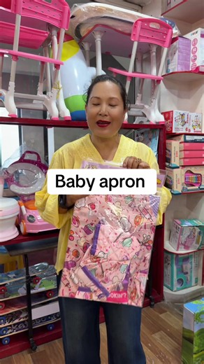 Baby apron for mom and son – cute cooking & play ideas