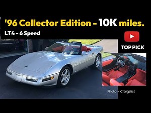 1996 C4 Corvette Convertible - Collectors Edition - LT4 - Manual - just 10K miles - PA.