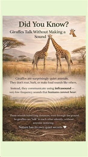 Did You Know? Giraffes Can Talk Without Making a Sound 🦒#shorts