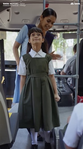 Seat belts give every child a secure start to the school day. Students enjoy har din with protection that travels with them.​ #HarDinHappy ​ #TataMotors #TataMotorsCommercialVehicles #TataMotorsBusesAndVans #BetterAlways | Tata Motors Buses and Vans