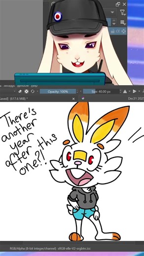 🐰ART - Trying your best vs Screwing around.🐰 #art #stream #furry #vtuber #pokemon #drawing
