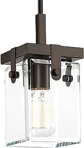 Progress Lighting P500073-020 Glayse Mini-Pendant, Brown