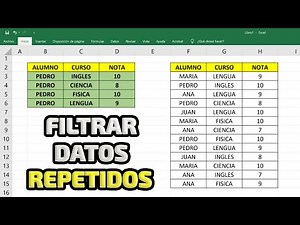 Cómo FILTRAR DATOS cuando están REPETIDOS en Excel
