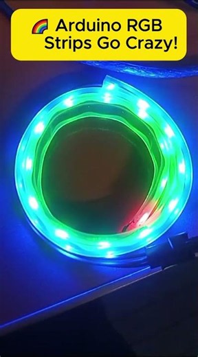 🌈 Arduino RGB Strips Go Crazy! #arduino#diy