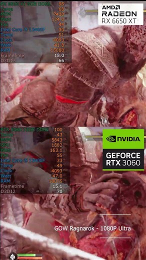RX 6650 XT vs RTX 3060 12GB #twovideo #rx6650xt #rtx306012gb