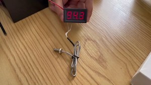 PEMENOL 12V Red Fahrenheit Digital Temperature Meter -76F~999F LED Display with Industrial Grade 0.5m K-Type Thermocouple Temperature Sensor M6