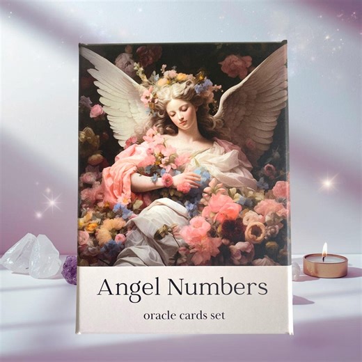 Ethereal Angel Numbers Oracle Deck   Guidebook | Divine Feminine Angels, Roses & Sacred Numbers - Etsy