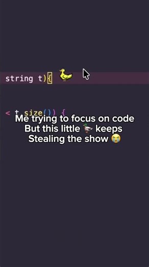 Get this duck cursor in your VScode #feedshorts #coding #fypage #darkmode #vscode #cursor