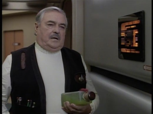 Starfleet Records: Jean Luc Picard, Captain of the USS Enterprise NCC-1701-D. Dyson Sphere. Source: TNG: "Relics". -"Please enter program. The android at the bar said ya' could show me ma' old ship. Lemme see it." -"Insufficient data. Please specify parameters." -"The Enterprise! Show me the bridge of the Enterprise, ya' chatterin' piece of…" -"There have been five Federation ships with that name. Please specify by registry number." -"NCC-1701. No bloody A, B, C, or D." -"Program complete. Enter