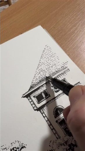 Inkdrawing of an landscape scene