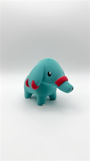 Polymaker on Instagram: "Print’em all !! Phanpy is really too cute right? Models for FREE in bio. Print it you will need Panchroma PLA filaments from @polymaker_3d . Artic Teal, Pastel Watermelon , cotton white and charcoal black Happy Printing !!"