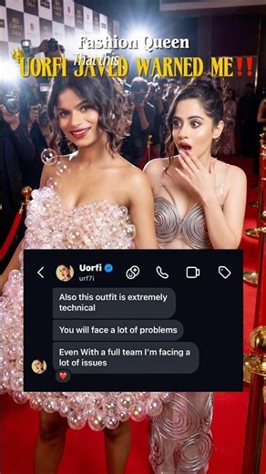 Uorfi Javed WARNED ME‼️ | Met Gala Bubble Dress | Cannes | #urfijaved #metgala #bubble #resin