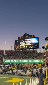 Official: It’s an Autzen Stadium record 60,129 fans tonight 🙌 #B1GFootball | Big Ten Network
