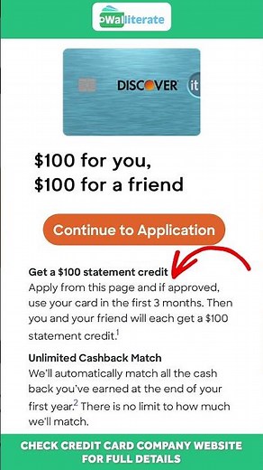 💳 DISCOVER IT Cash Back Card Sign Up Offer: 💰 Cashback Match + $100 Bonus #creditcard #bonus